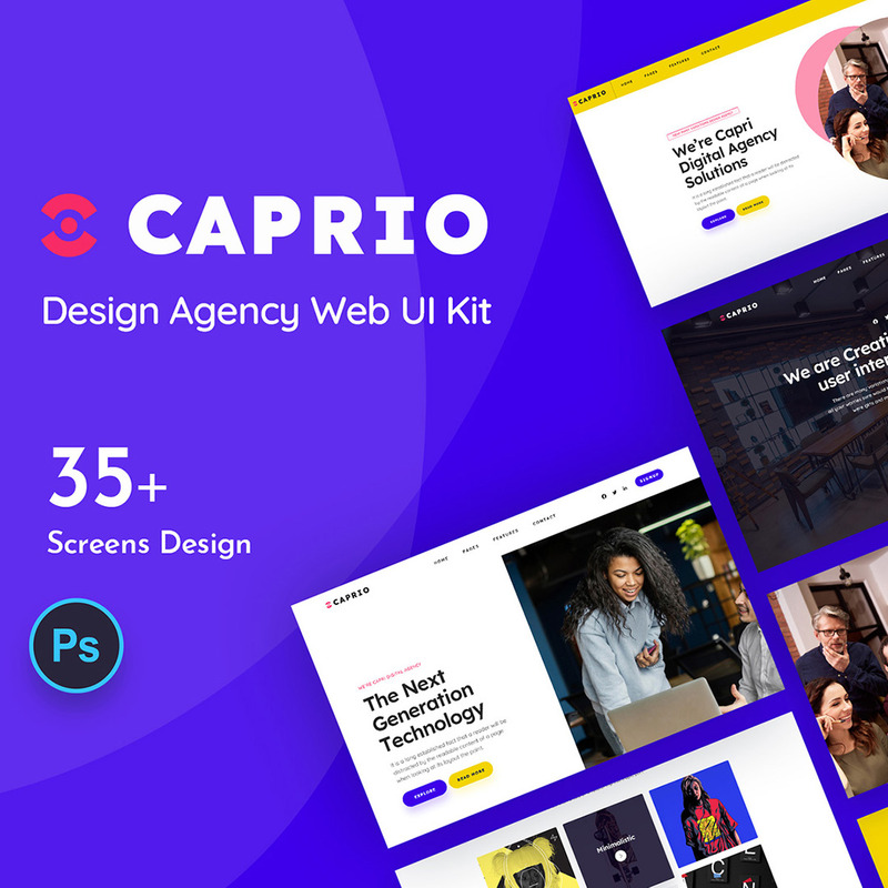 Caprio Design Agency Web UI Kit - Features Image 1