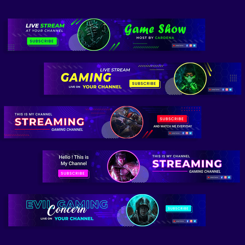 Gaming Youtube Cover Template - Features Image 1