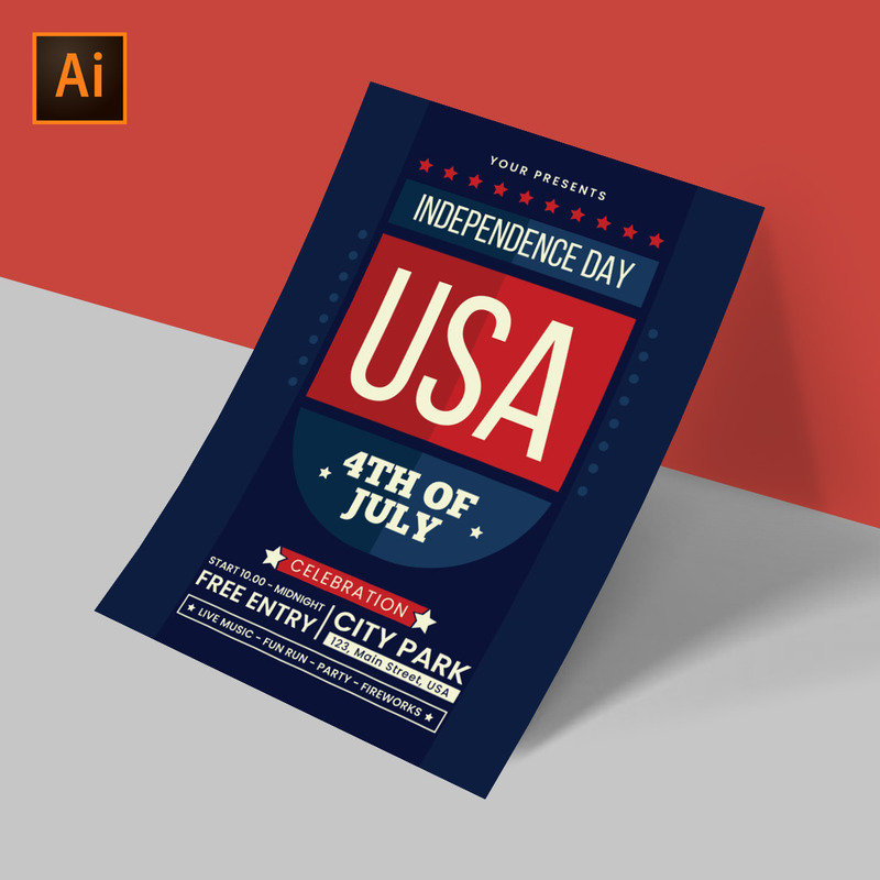 Flyer de la fête de l'indépendance des États-Unis - Caractéristiques de l’image 1