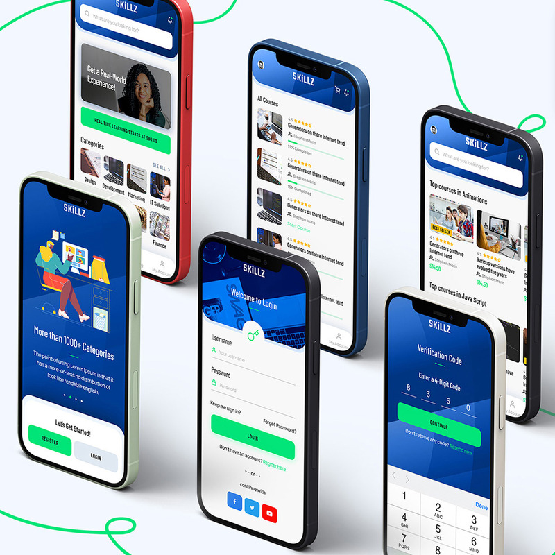 Skillz E-learning App UI Kit - Features Image 1