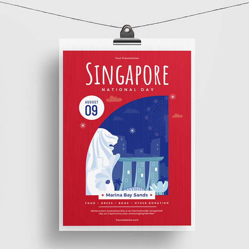 Modèle de Flyer de la fête nationale de Singapour - Caractéristiques de l’image 1
