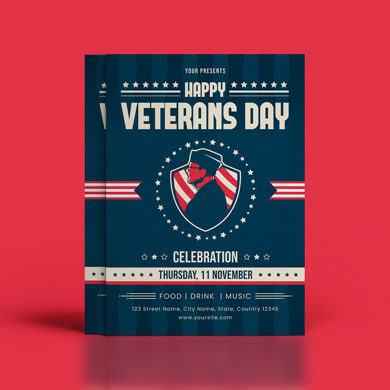 Creative Veterans Day Flyer Template - Features Image 1