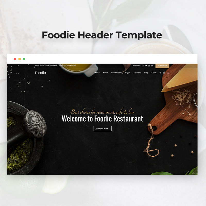 Foodie Header PSD-mall - Features Image 1