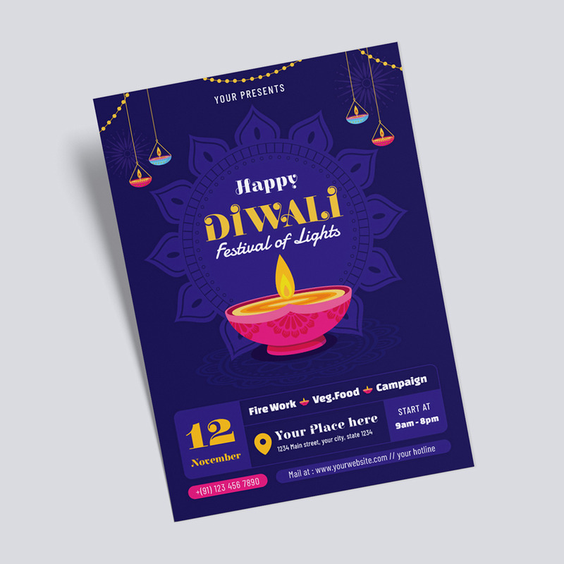 Diwali Flyer PSD Template 365804 TemplateMonster
