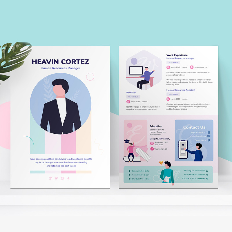 Creative Resume Template Design - Features Image 1