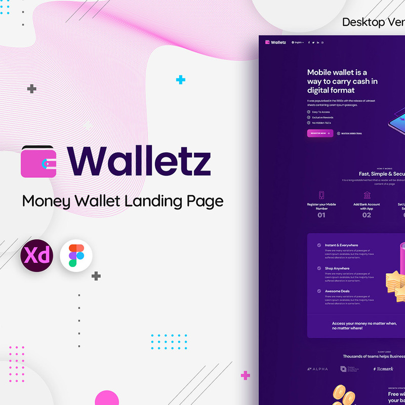 Landningssida för Walletz Money Wallet - Features Image 1