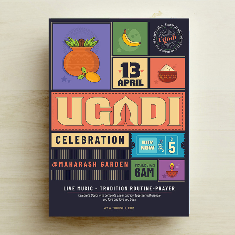 Ugadi Festival Flyer Corporate Template - Features Image 1