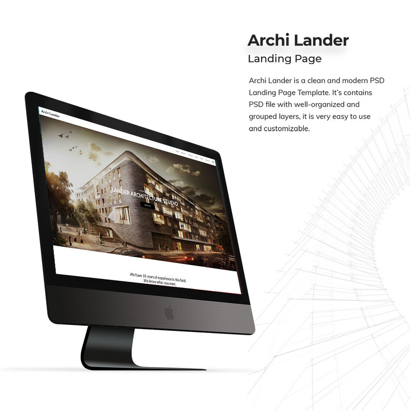 Arkitektur målsida PSD-mall - Features Image 1