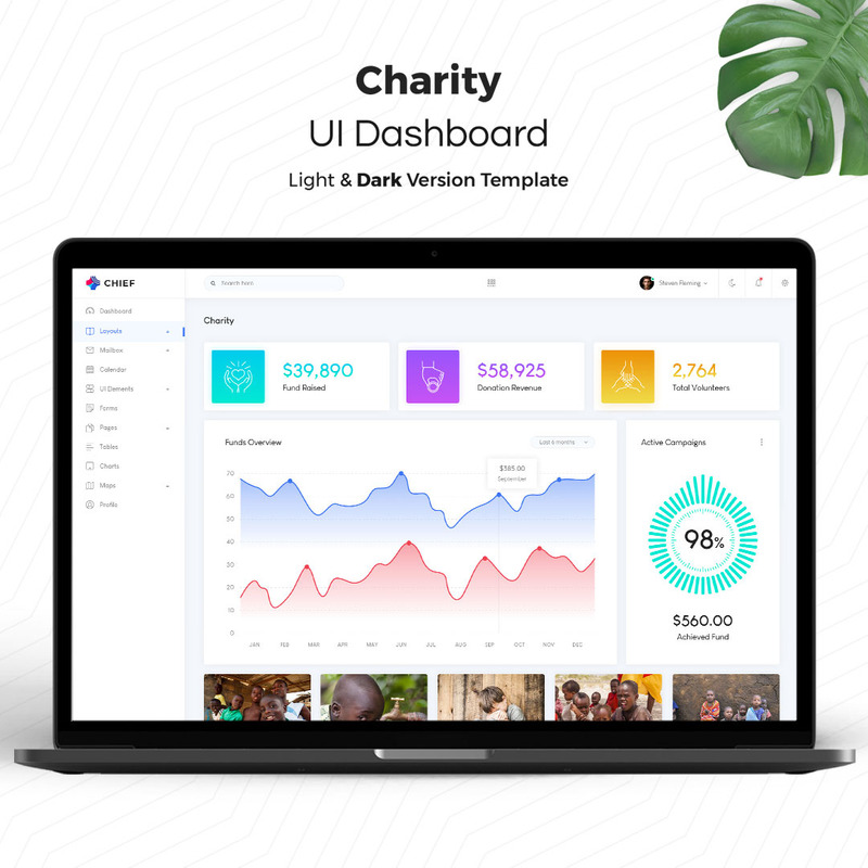 Charity Admin Dashboard UI Elements - Features Image 1