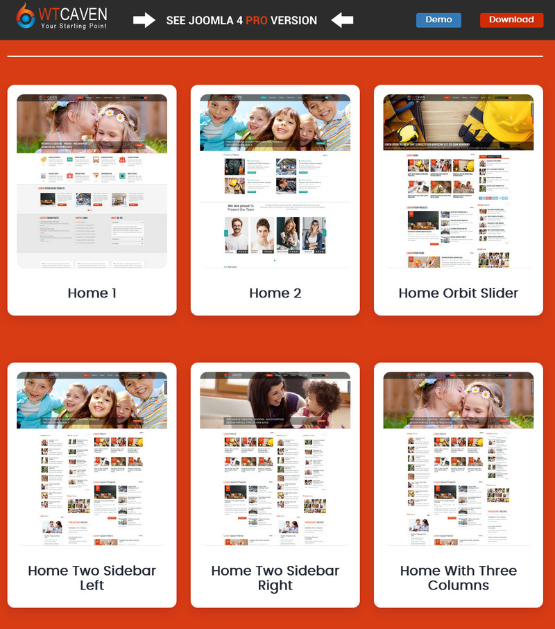 Caven Multi-Purpose Free Joomla 3 Template - Features Image 3