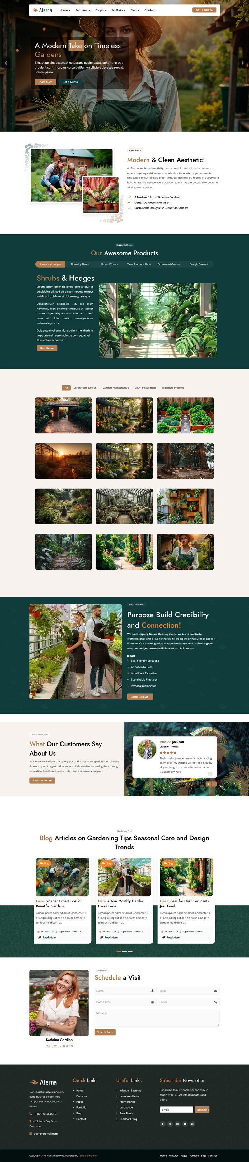 Aterna景观设计和园艺Joomla模板 - Features Image 1