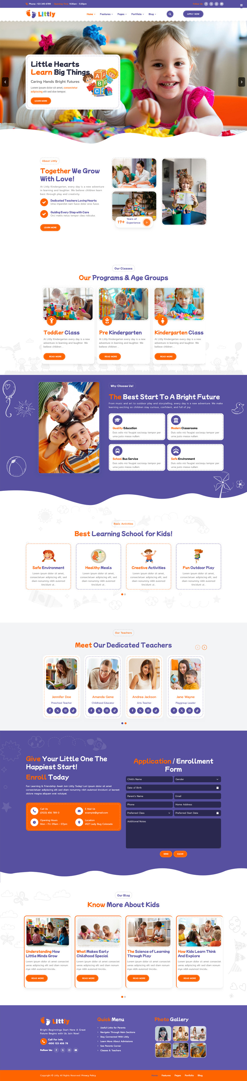 Littly – шаблон Joomla для дитячого садка та початкової школи - Features Image 1