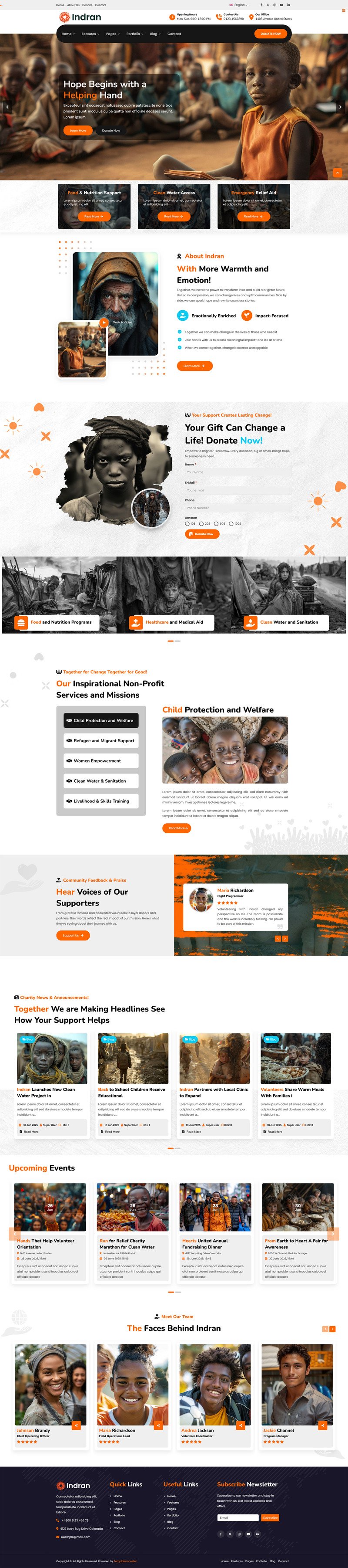 Шаблон Joomla для благотворительной некоммерческой организации Indran - Features Image 2