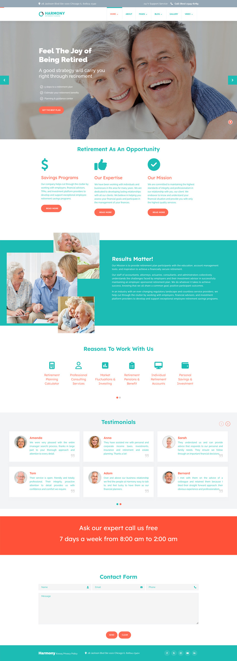 Шаблон планування виходу на пенсію Harmony - Features Image 1