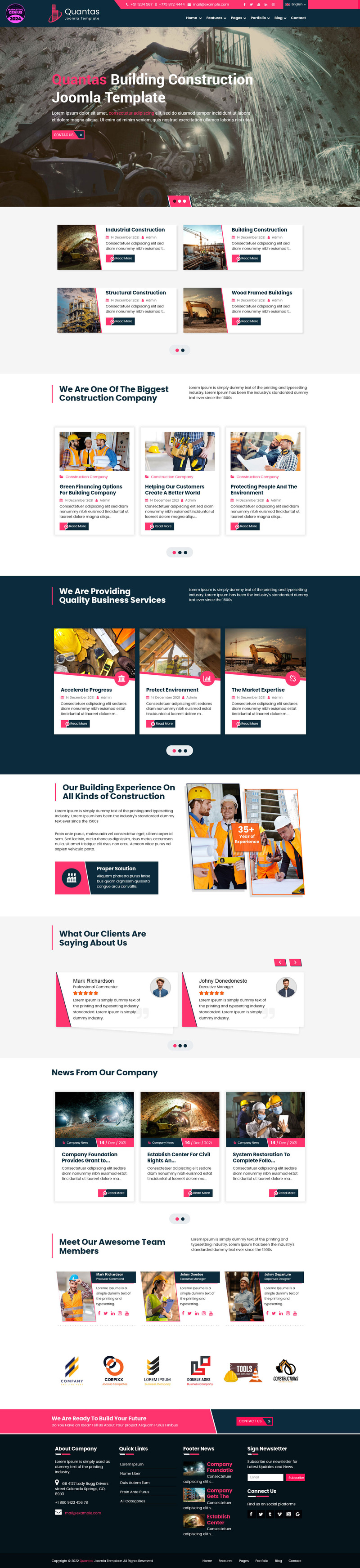 Шаблон Quantas Business and Construction для Joomla 5 и Joomla 4 - Features Image 2