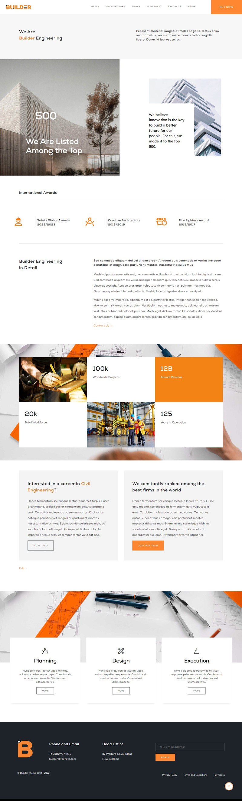 Builder Building and Construction WordPress theme - Features Image 1