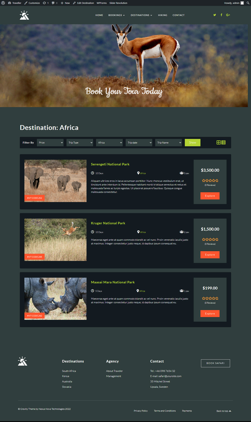 Gravity Traveler Wordpress Theme - Features Image 3
