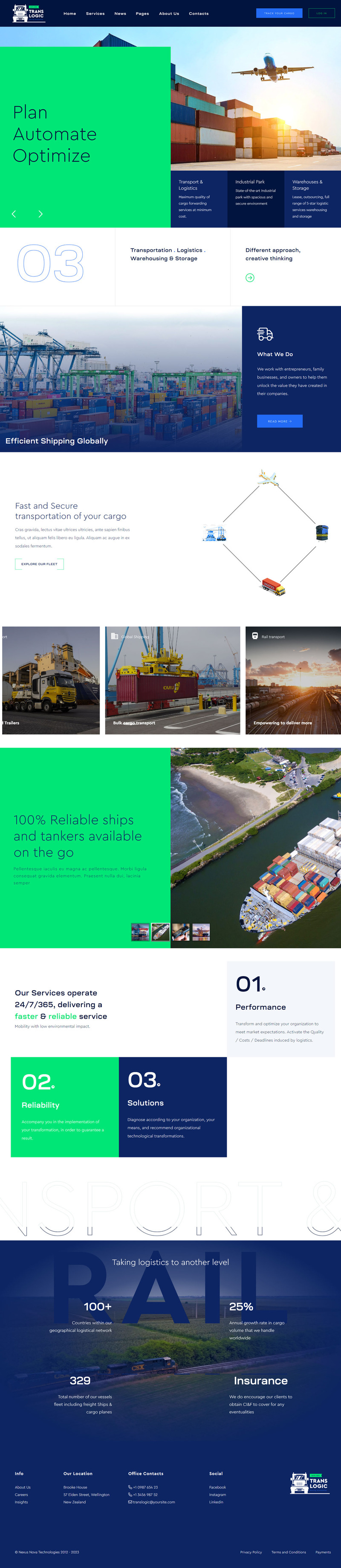 Translogic Transport and Logistics WordPress Theme - Features Image 1