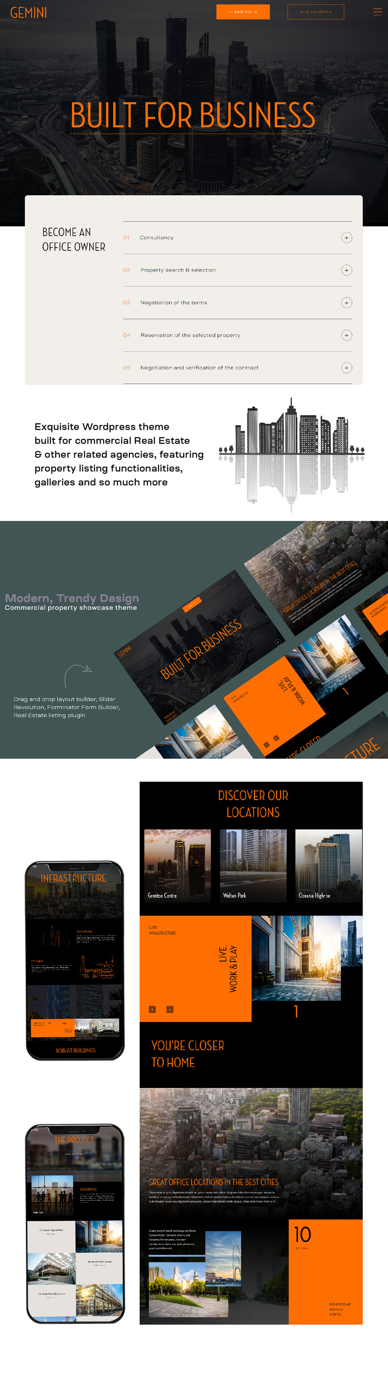 Gemini Real Estate Wordpress Theme - Features Image 1