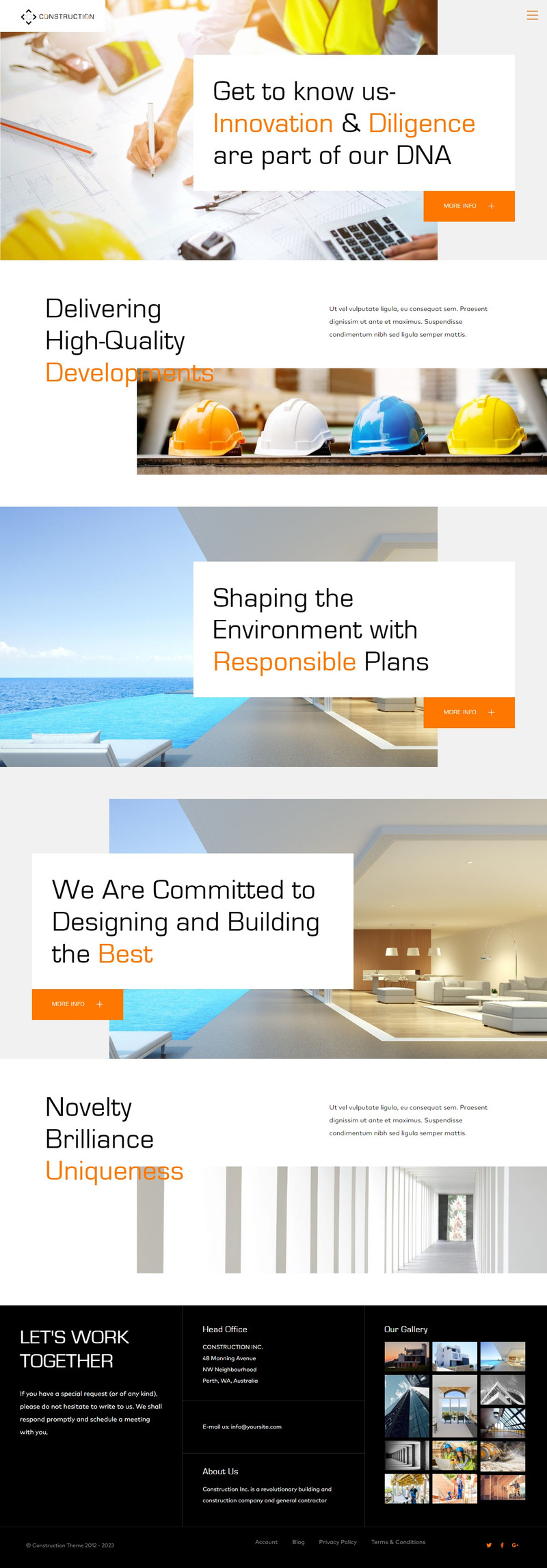 Builder Building and Construction Architecture WordPress Theme - Features Image 1