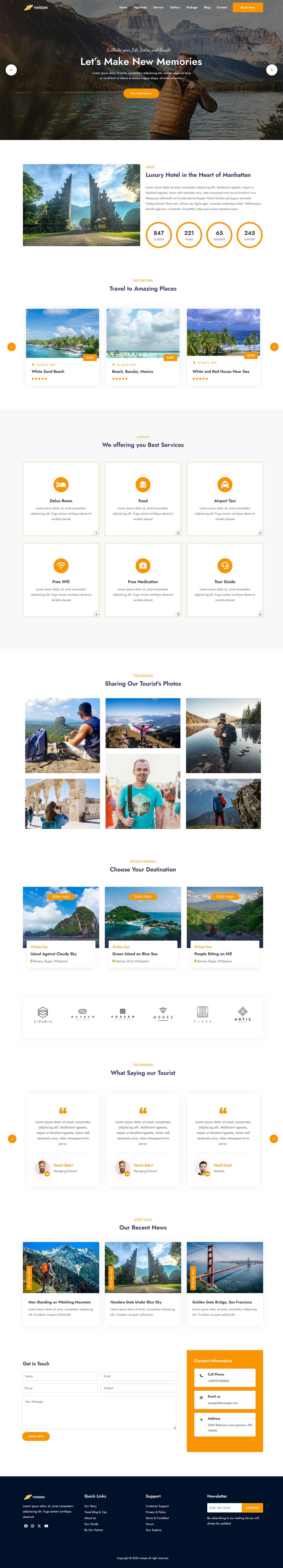 Vinson - Tur ve Seyahat Açılış Sayfası WordPress Teması - Features Image 1