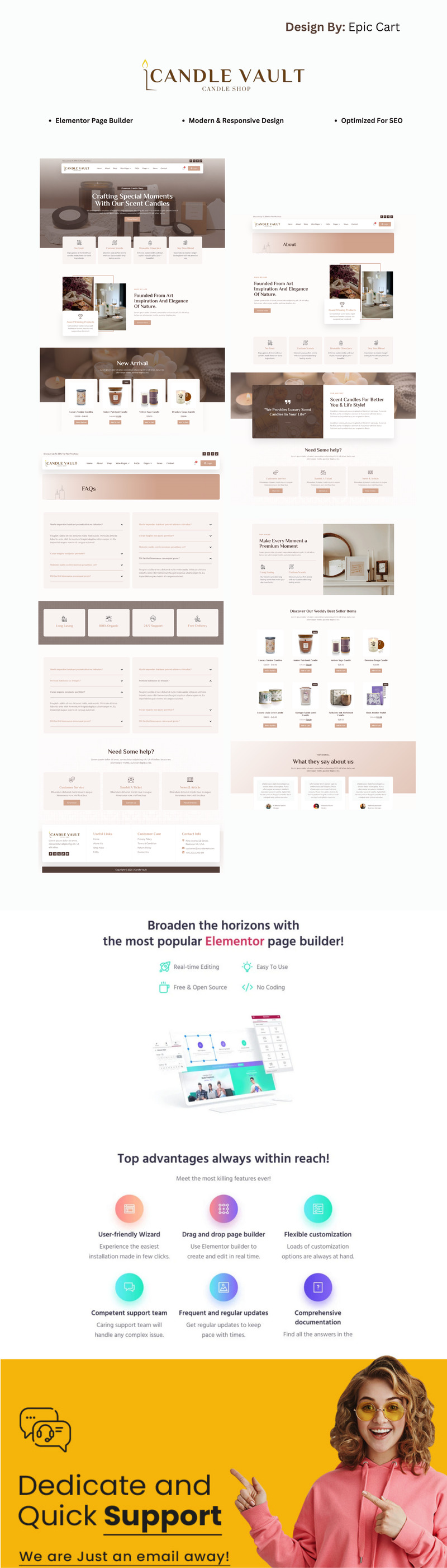 Candle Valut - Multipurpose Soy Candles | Home Made Gift | Wellness Scents WooCommerce Theme - Features Image 1