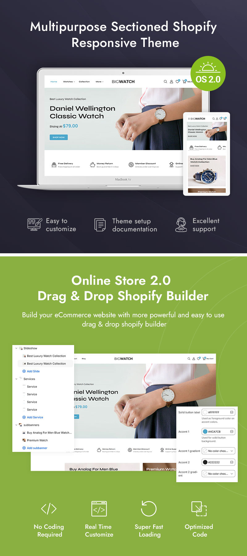 Bigwatch - Watch Accessories Store Shopify 2.0 Responsive Theme - Features Image 1