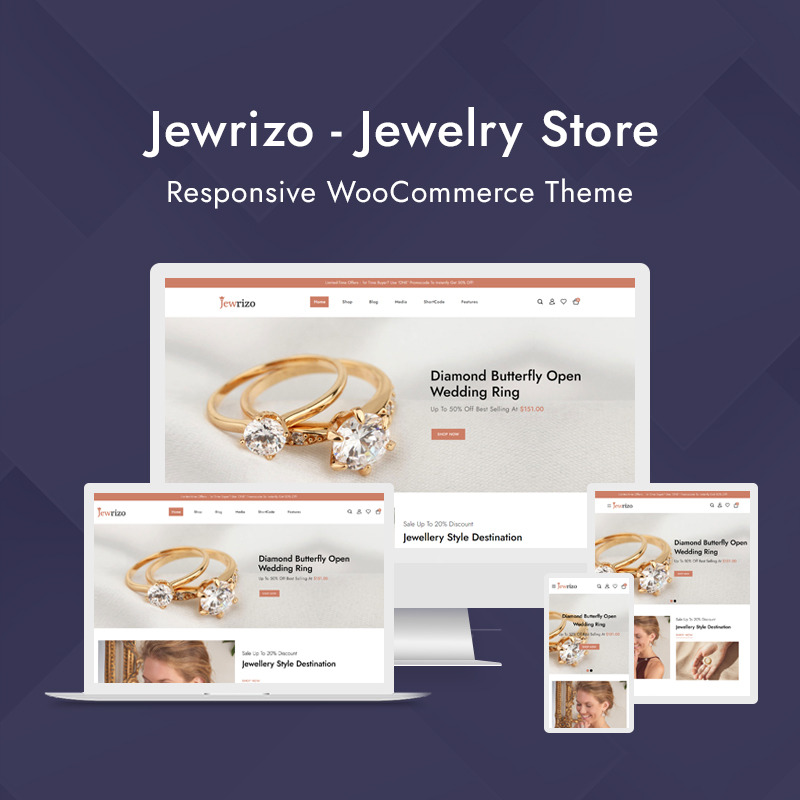 Jewrizo - Jewelry Store WooCommerce Responsive Theme - Features Image 1