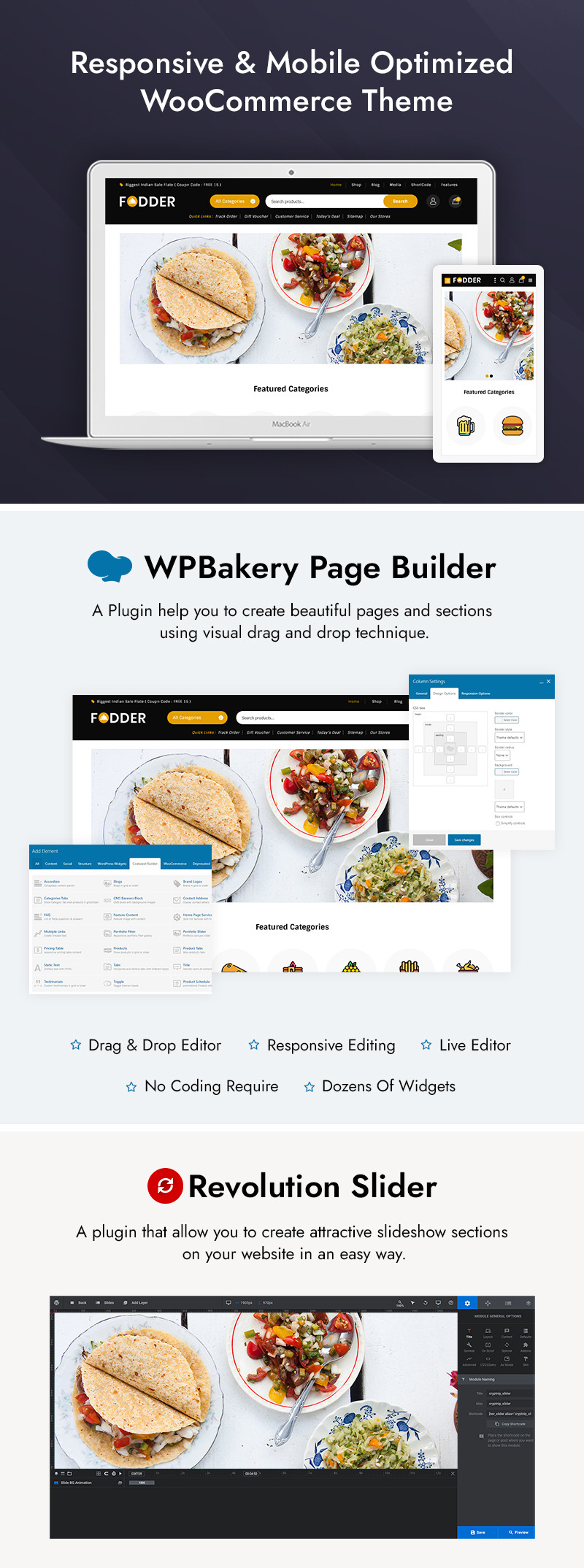 Fodder - Food and Restaurant Store WooCommerce Theme - Features Image 1