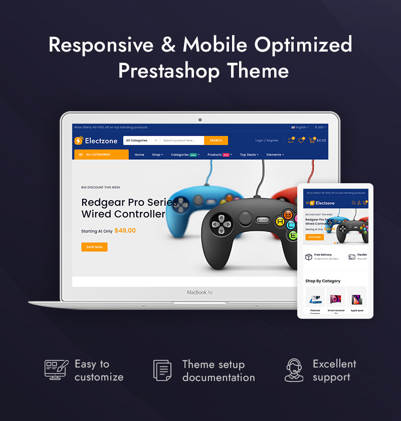 Electzone - Mega Electronics Store Prestashop Responsive Theme - Features Image 1