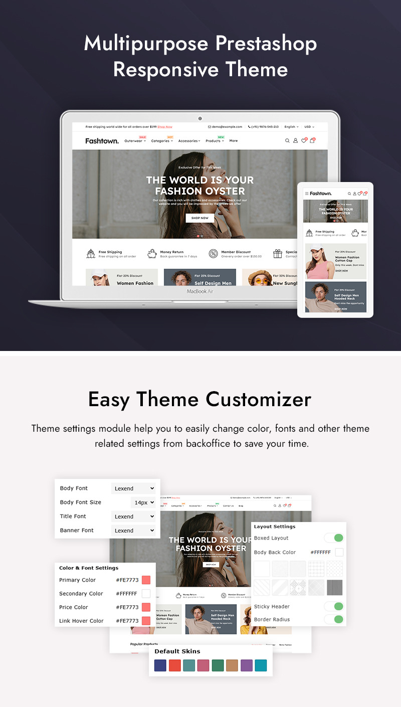 Fashtown - Responzivní PrestaShop šablona pro obchod s módním oblečením - Features Image 1