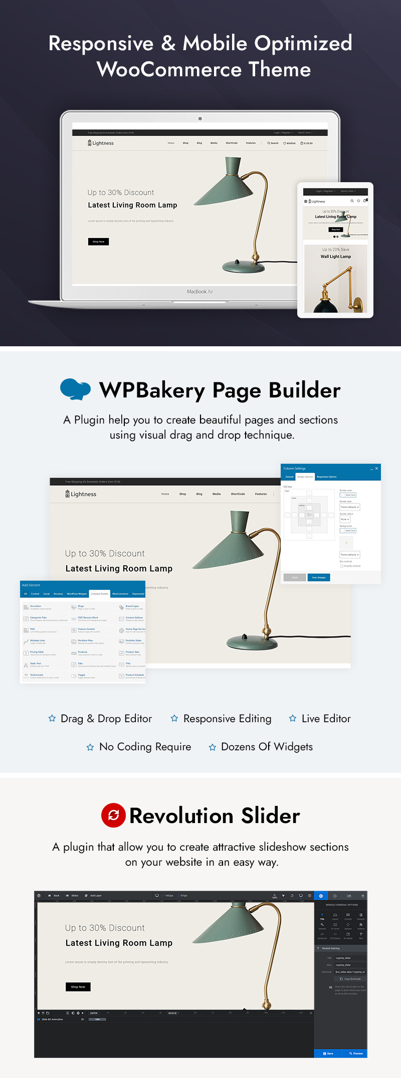 Lightness - Fancy Lights Store WooCommerce -tema - Features Image 1