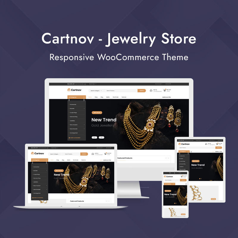 Cartnov Diamond Jewelry Store Woocommerce Theme