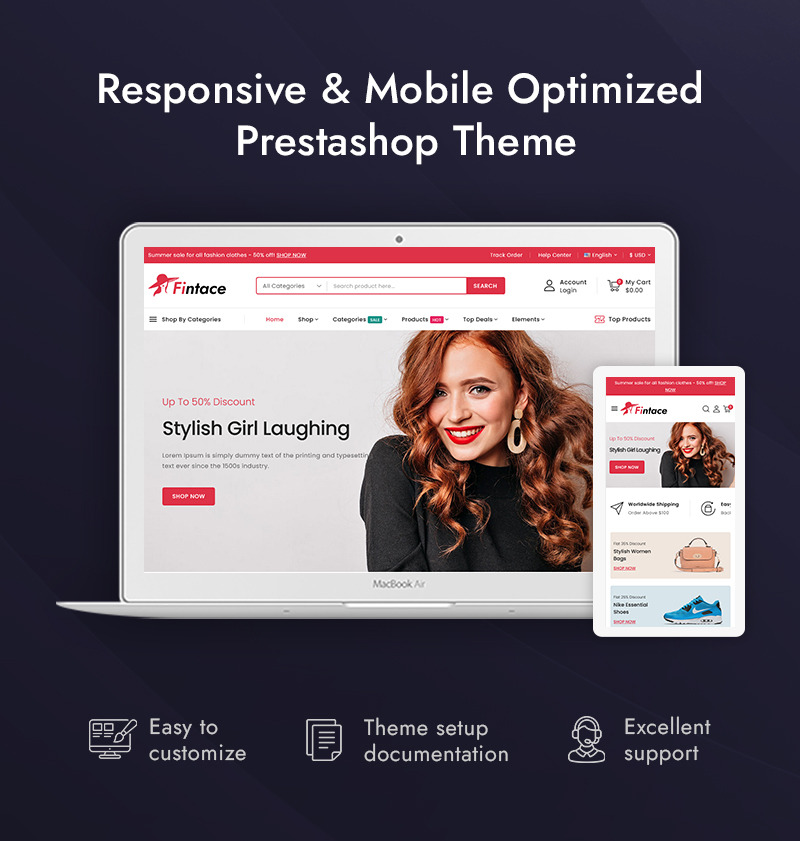 Fintace - Fashion Accessories Prestashop Responsive Theme - Features Image 1