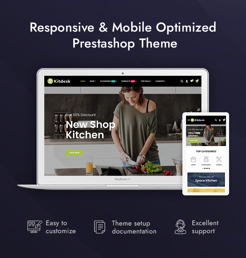 Kitdesk - Адаптивная тема Prestashop для кухонной техники - Features Image 1