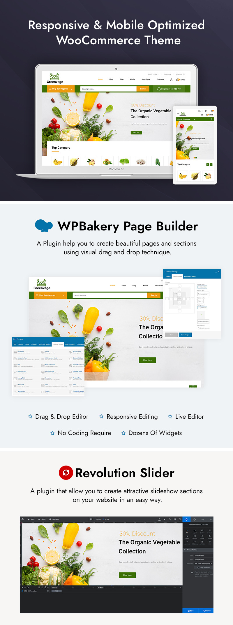 Greenvege - Fresh Organic Store WooCommerce Theme - Features Image 1