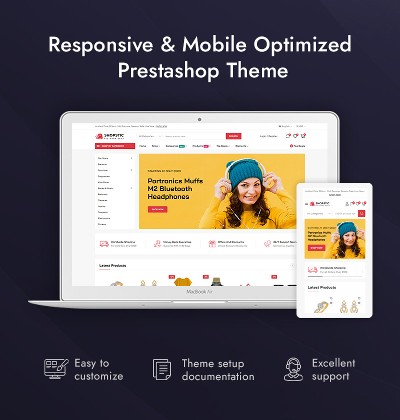 Shopstic - Thème réactif Prestashop Mega Store - Caractéristiques de l’image 1
