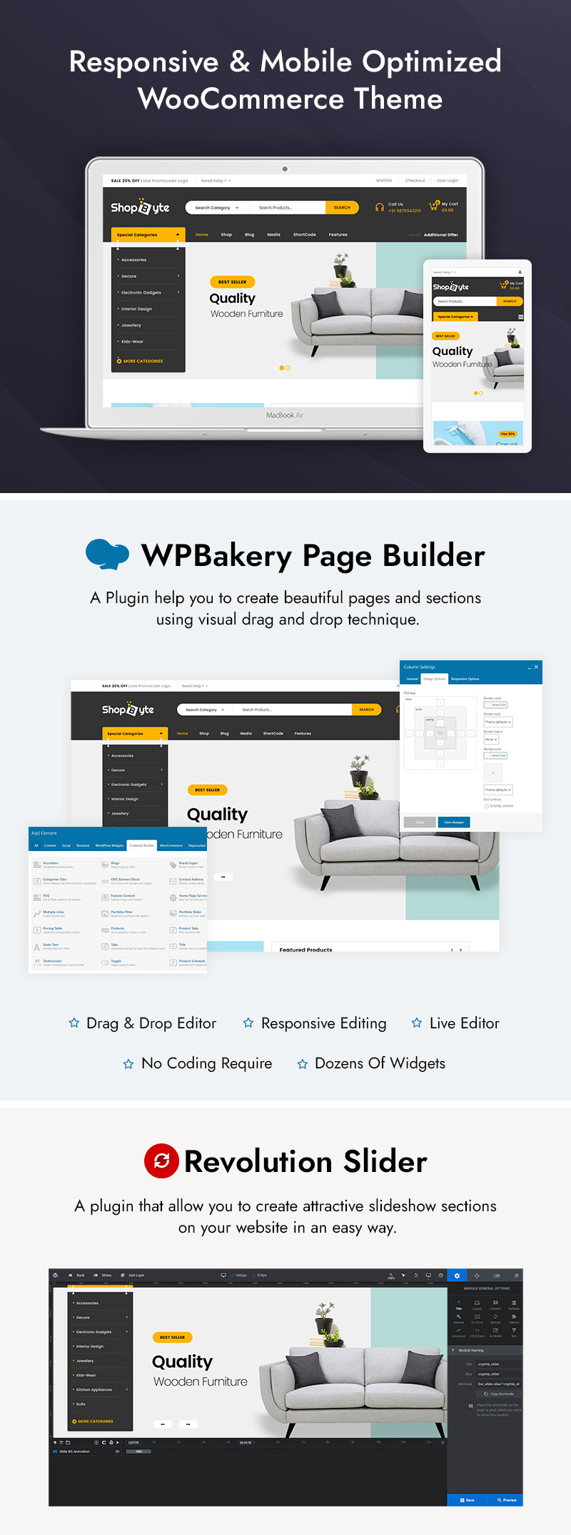 ShopByte - Mega Store WooCommerce Theme - Features Image 1