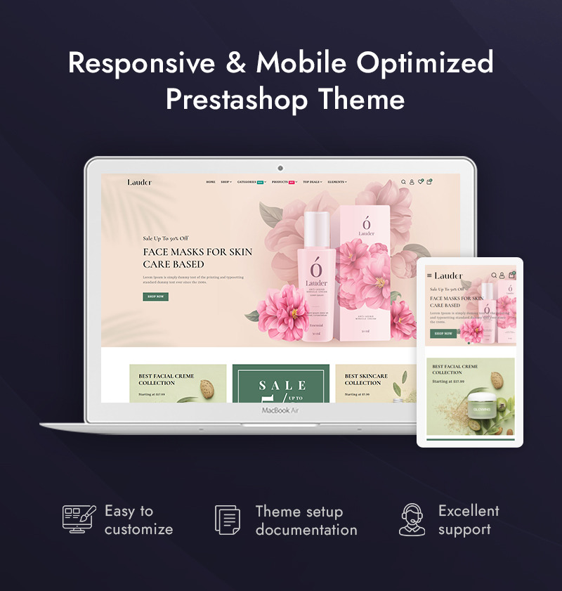 Lauder - Магазин косметики Prestashop Адаптивная тема - Features Image 1