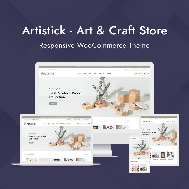 Künstlerisch - Kunst- und Bastelgeschäft WooCommerce Responsive Theme - Features Image 1
