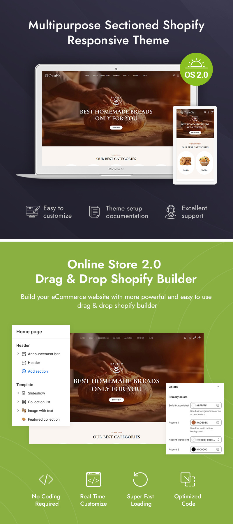 Crumble - Bakery & Cake Shop Shopify 2.0 Responsive Theme - Features Image 1