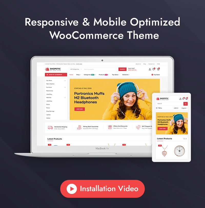 Shopstic - Thème responsive Premium Mega Store Elementor WooCommerce - Caractéristiques de l’image 1