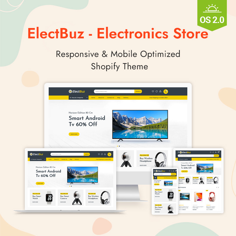 ElectBuz - Electronics Store MultiPurpose Shopify 2.0 Theme - Features Image 1