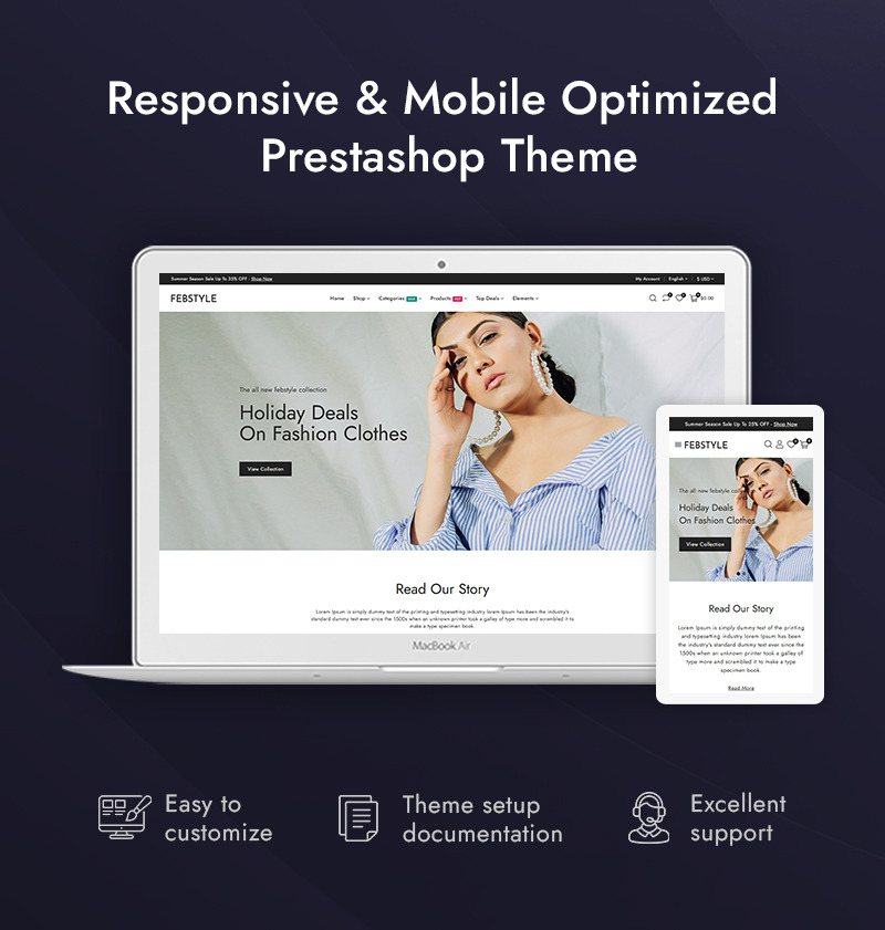 Febstyle - Responsywny motyw Prestashop sklepu internetowego z modą - Obraz funkcji 1