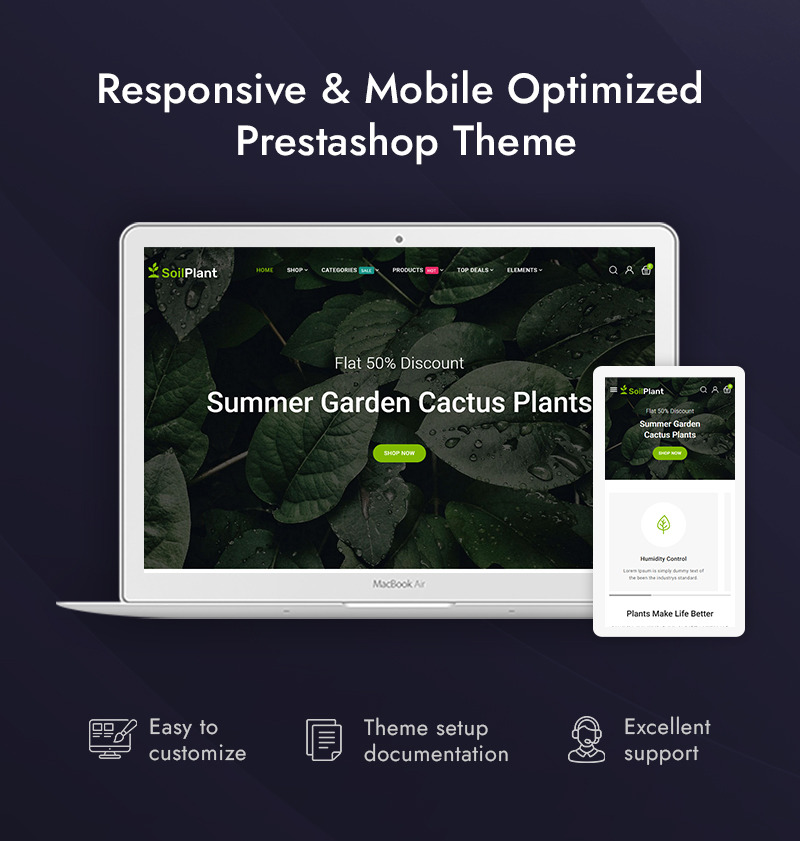 Soilplant - Planten en Kwekerij Winkel Prestashop Responsive Theme - Features Image 1