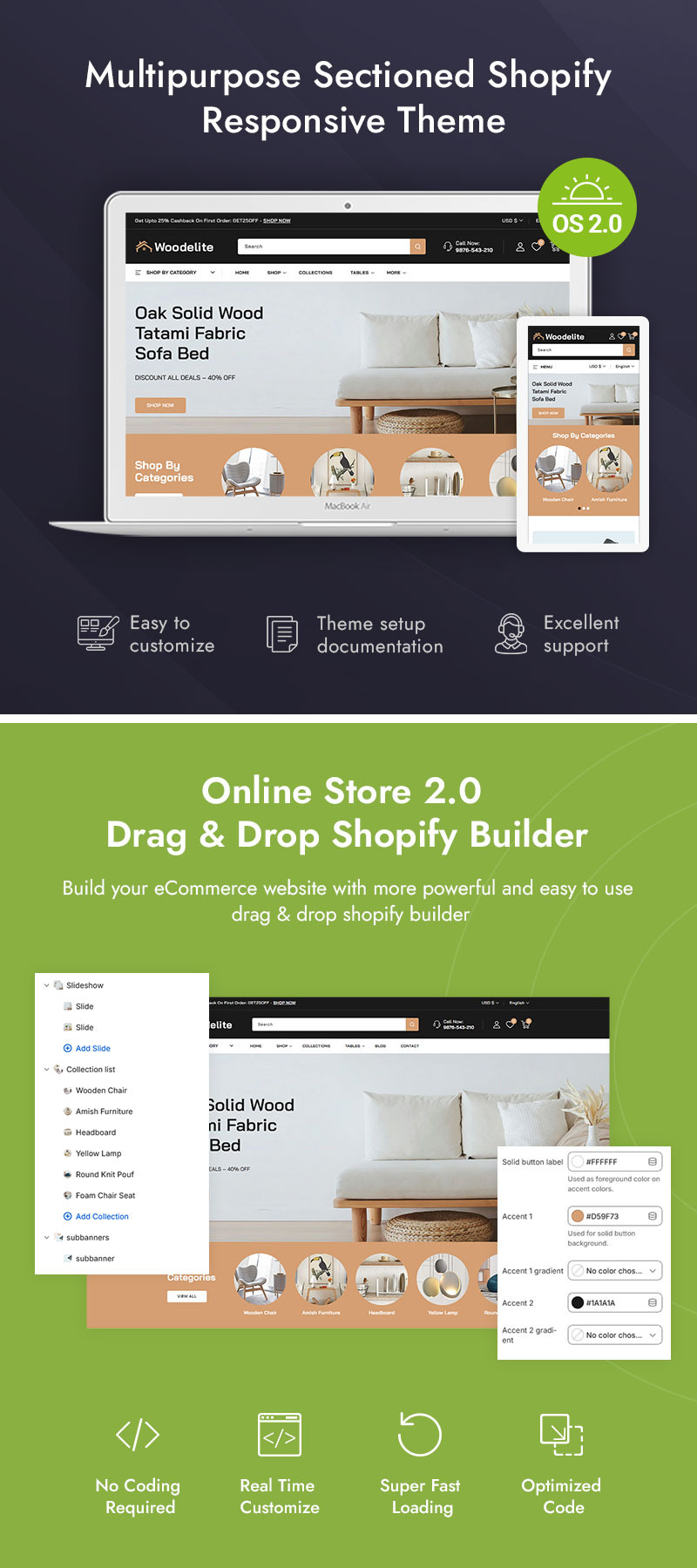 Woodelite - Furniture and Home Decor Store Shopify 2.0 Responsive Theme - Features Image 1
