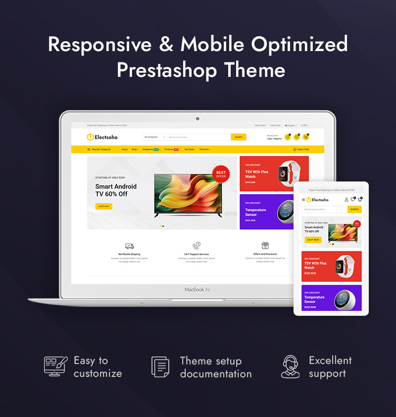 Electsoho - Mega Elektronik Dijital Market PrestaShop Teması - Features Image 1