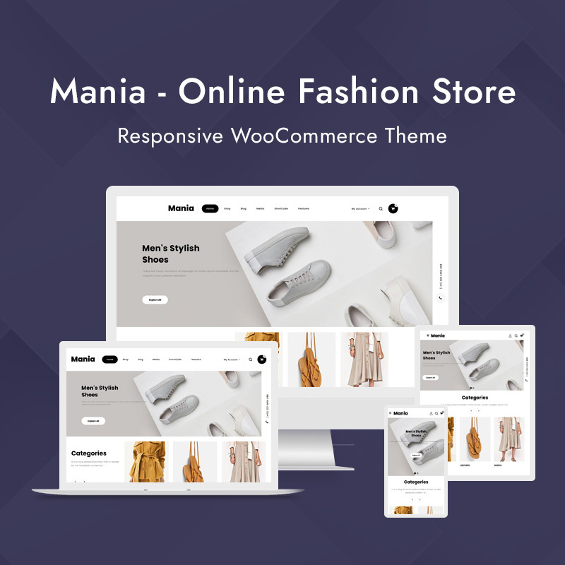Mania - Online modewinkel WooCommerce-thema - Features Image 1