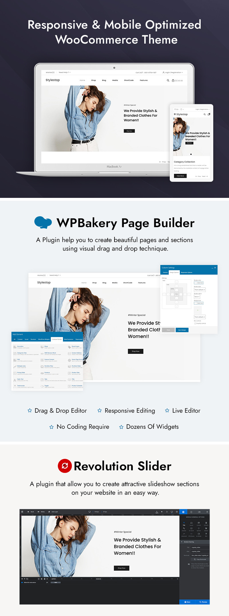 Stylestop - Minsta modebutik WooCommerce-tema - Features Image 1