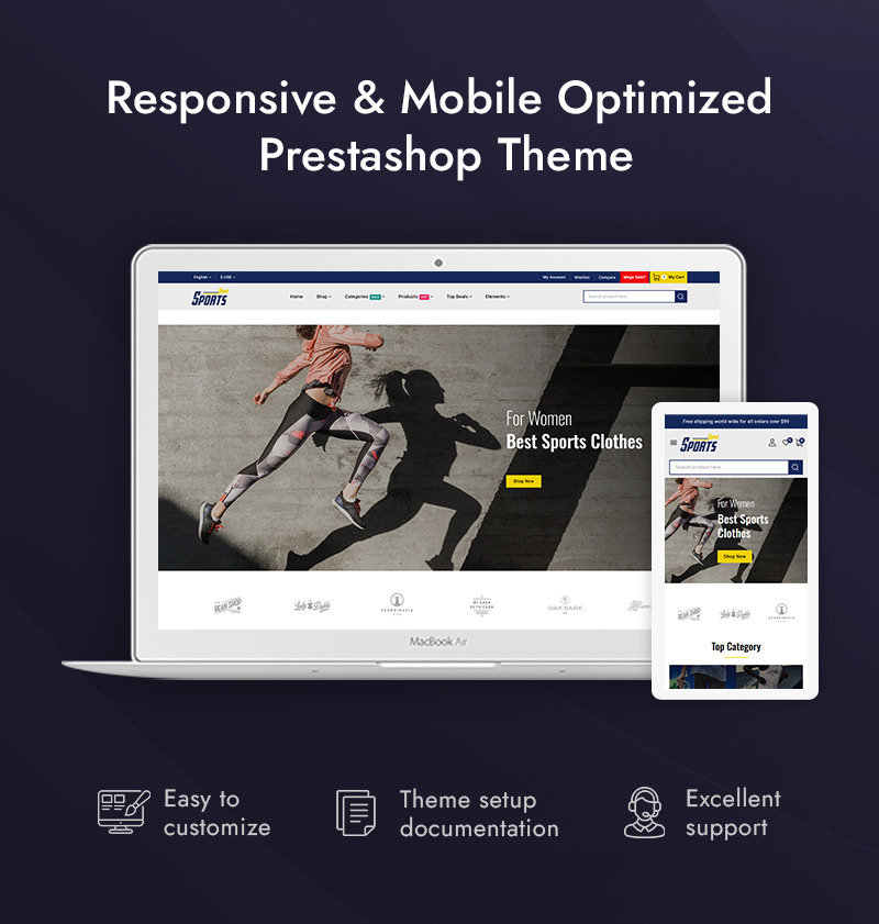 RompSports - Thème Prestashop réactif pour boutique de jeux de sport - Caractéristiques de l’image 1